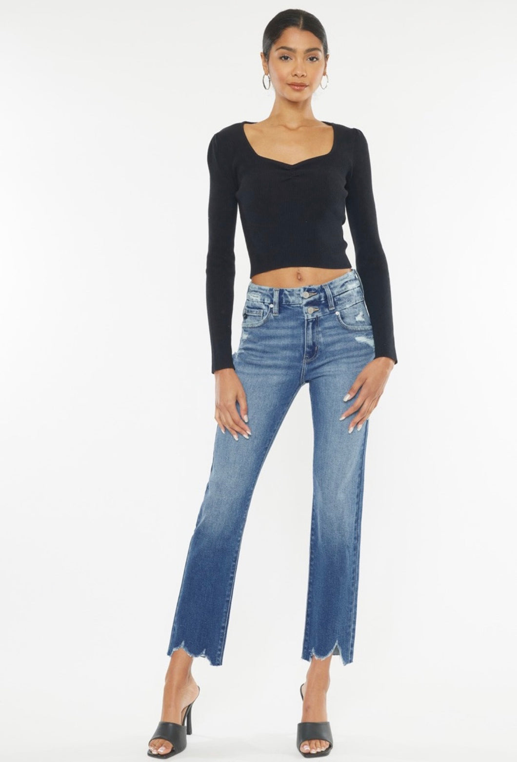 KanCan High Rise Slim Straight Jeans