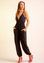 Load image into Gallery viewer, Sleeveless Gathered Waist Jumpsuit with Pockets
