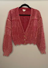 Load image into Gallery viewer, Washed Vintage Cardigan Sweater
